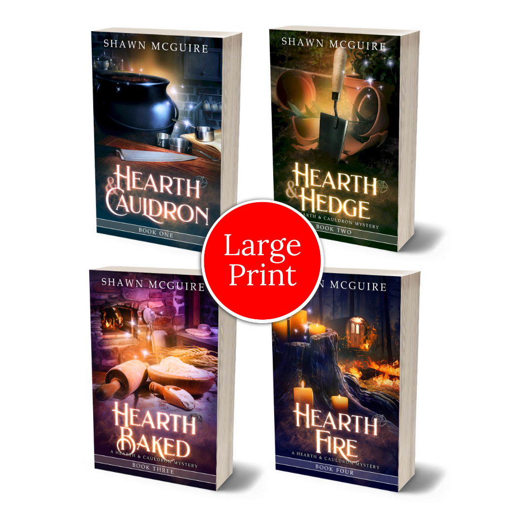 Large print paperback cozy witchy murder mystery series
