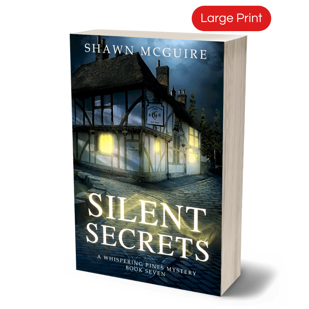 Cover of Shawn McGuire's cozy murder mystery featuring a pub on a cobbled pathway.