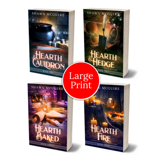 Large print paperback cozy witchy murder mystery series