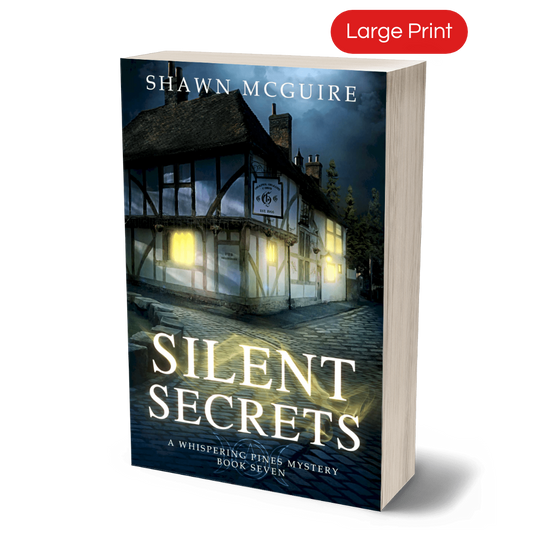 Cover of Shawn McGuire's cozy murder mystery featuring a pub on a cobbled pathway.